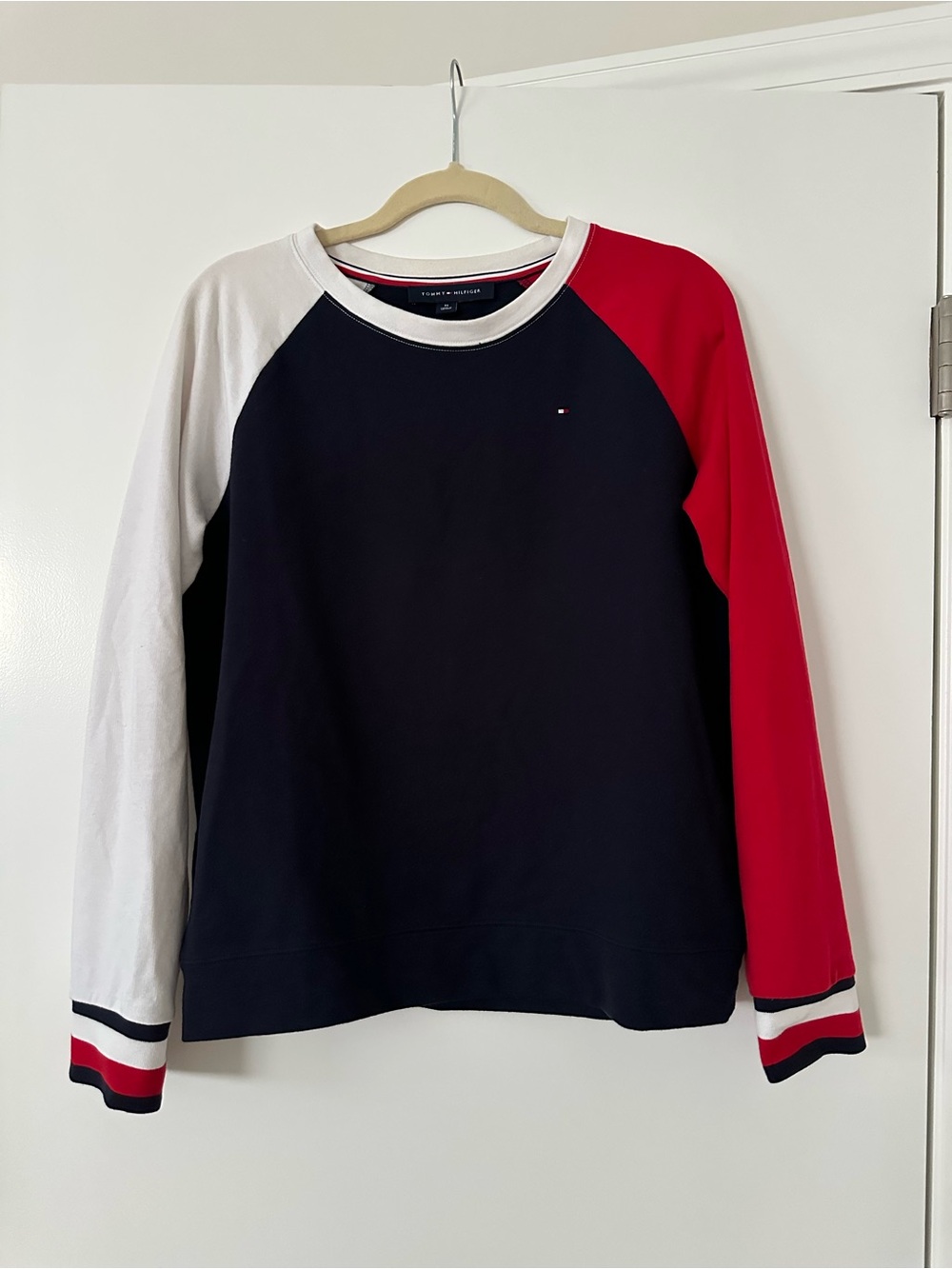 Tommy Hilfiger Colorblock Crewneck Sweatshirt - Navy, Red, White